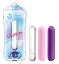 Load image into Gallery viewer, Blush Play with Me Cutey Vibe Plus - 10 Vibrating Functions Mini Bullet Vibrator - Travel Size - Discreet Pocket Stimulator - Waterproof - Sex Toy for Women - Sex Toy for Couples - Silver
