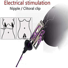 Load image into Gallery viewer, Electric Nipple Clamps, Nipple Clamps for Pleasure Sex, Fun Adjustable Non Piercing Nipple Clamps, Non-Piercing Metal Stimulator Nipple Clips (B)
