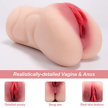 Load image into Gallery viewer, Realistic Male Masturbator Pocket Pussy Stroker for Men Masturbation, 2 in 1 Easy Grip Male Stroker Lifelike Adult Sex Toy Portable Penis Sucking Toy Closed End
