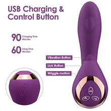 Load image into Gallery viewer, Couple Rabbit Vibrators,Pulsating Licking Vibrating 3 in1 Women Sex Toys Thrusting G spot Vibrator with 10 Vibrating &amp; Pulsating for Clitoral Nipple Anal Stimulation
