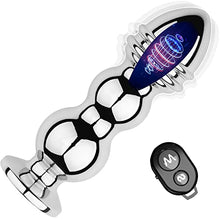 Load image into Gallery viewer, Lock Love Vibrating Anal Plug, Stainless Steel Anal Vibrator with 10 Vibration Modes, Anal Sex Toys Vibrating Butt Plug, Butt Plugs Prostate Massagers, Anal Toy Sexual Adult Sex Toys &amp; Games (Excited)
