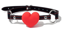 Load image into Gallery viewer, Red Heart Silicone Open Mouth Ball Gag Fetish Restraint
