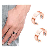 Load image into Gallery viewer, Blood Sugar Control Ring, Magnetic Therapy Ring, Copper Magnet Rings Opening Adjustable, Magnetic Therapy Copper Energy Adjustable Ring, Therapeutic Magnetic Rings with Strong Magnets (2X Rose Gold)
