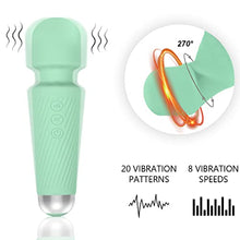 Load image into Gallery viewer, Personal Body Vibrator, Sexy Toy for Women with 20 Vibration Patterns, G-spot, Anal, Whisper Quiet, Waterproof, Handheld, Cordless Neck Shoulder Back Massage Stick,Green
