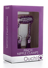 Load image into Gallery viewer, Ouch! Pinch Nipple Clamps, Purple
