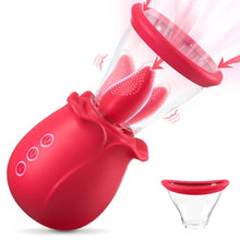 Load image into Gallery viewer, Rose Sex Toy Stimulator for Women, Tongue Licking Rose Sucking Sex Vibrator, 3 in 1 Nipple Clitoral G spot Stimulator for Women-Rose Toy Sex Licker Adult Sex Toys for Woman&amp;Couples Rose Vibrators
