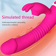 Load image into Gallery viewer, Rabbit Vibrator Vibrator Dildo for Women Vaginal Health,G Spot Vibrator with Tongue Licking 10 Vibration Realistic Anal Vibrating Dildo for Women Clitoral Clit G Spot Stimulation,Heated Adult Sex Toys
