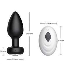 Load image into Gallery viewer, Vibrating Anal Plug Prostate Massager 10 Speed Butt Vibrator Medical Grade Silicone Waterproof Sex Toy for Men,Women or Couples, Black
