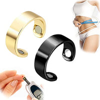 Bodyfresh Sugar Control Ring, Blood Sugar Control Ring, Adjustable Blood Glucose Control Ring, Blood Sugar Control Ring for Women Men Arthritis Pain Relief (2PCS-B+G)