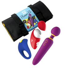 Load image into Gallery viewer, ROMP Pleasure Kit - 3X Vibrator Set for Couples - Clitoral Suction Toy - Wand Massager - Vibrating Cock Ring - Waterproof - Rechargeable
