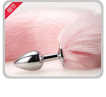 Load image into Gallery viewer, Metal Anal Plug Sexy Tail Fox Tail Butt Plug Anal Sex Toys for Adults Erotic Animal Tail Cosplay Accessorie Prostate Massager (Color : PinkBlack)
