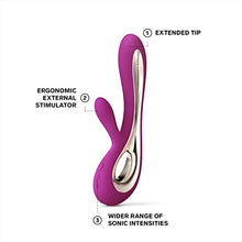 Load image into Gallery viewer, LELO Soraya 2 Rabbit Vibrator for Women Rabbit Sex Toy Massager for Clitoral and G Spot Pleasure, Waterproof &amp; Wireless Toys for Her Adult Pleasure, Deep Rose
