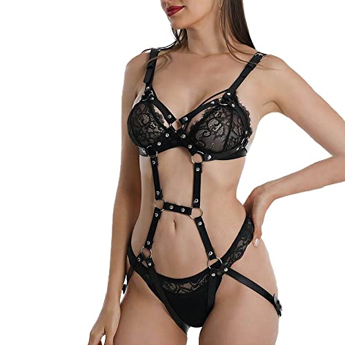 Leather Body Chains Punk Body Chain Party Rave Harness Body Accessory Jewelry for Women and Girls