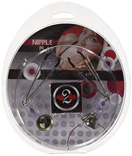 Load image into Gallery viewer, Heart 2 Heart Nipple Clamps - Tweezer - Beaded W/ Bells - Purple
