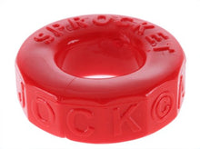 Load image into Gallery viewer, Sprocket Cock Ring (Jumbo Super Stretchy Version of Screwballs Cockring) by Oxballs (Red)
