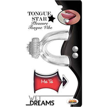 Load image into Gallery viewer, Hott Products Wet Dreams Tongue Star Pleasure Vibe with 10ml Liquor Lube Pillow, Clear/Red, 2 Ounce
