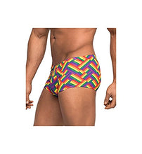 Load image into Gallery viewer, Male Power Pride Fest Mini Short Trunk (Small) Rainbow
