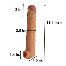 Load image into Gallery viewer, Beautihome Flesh Color Couple Membrum Case Cover 8.4 Overstriking Ipsism Intrest Stick Wand Fun Rod Sleeve Bigger Thicker Longer
