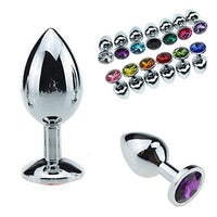 Male Masturbators Anale 1Pcs Small Size Metal Crystal Anale P-Lug Stainless Steel Booty Beads Jeweled Anale Butt Plug Toys Products for Men Couples Deep Purple,V-ibraters Women Sucke