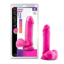 Load image into Gallery viewer, Blush Au Naturel Bold Hero 8 Inch Ultra Soft Realistic Sensa Feel Dual Density Flexishaft Dildo Sex Toy for Women and Men - Pink
