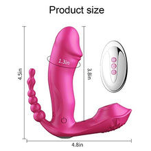 Load image into Gallery viewer, Sex Tounge Vibrator for Licking and Sucking with Dildo for Women Rose clitoralis Vibrator with 7 Modes
