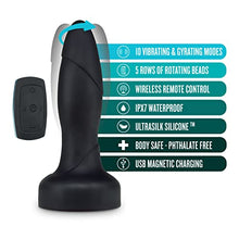 Load image into Gallery viewer, Blush 10 Function Vibrating Gyrating Rotating Pleasure Beads for Rimming Rechargeable Ultrasilk Silicone Anal Plug Massager Wireless 4 Way Remote Controlled Vibrator Sex Toy for Her Him Men
