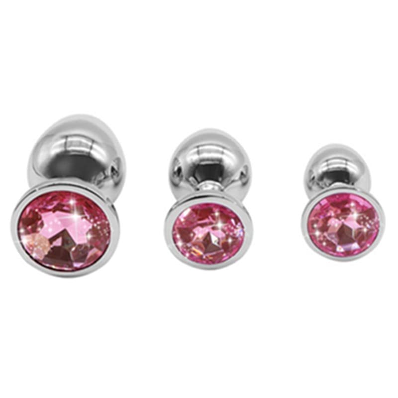 3 PCS Pink Anal Sex Plugs aAPK-04shjtr