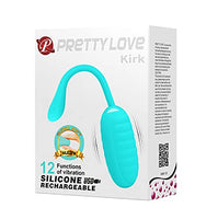 Pretty Love Kirk Liquid Silicone Remote Egg - Turquoise