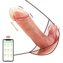 Load image into Gallery viewer, 5.3 Inch Realistic Dildo 9 Vibration Modes, App Controlled Vibrator, Thrusting Dildos Waterproof, Vibrating Dildos Clit Stimulation, Dildos for Women, Invisible Bluetooth Wearable Vibrator
