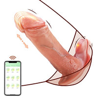 5.3 Inch Realistic Dildo 9 Vibration Modes, App Controlled Vibrator, Thrusting Dildos Waterproof, Vibrating Dildos Clit Stimulation, Dildos for Women, Invisible Bluetooth Wearable Vibrator