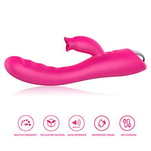 Load image into Gallery viewer, Clitoral G Spot Thrusting Vibrator Toy Rose for Women Pleasure Cordless Dual Motor Soft Sucker Sucking Silent Rabbit Waterproof Heating Adult Sex Wand Stimulator Swing Nipple
