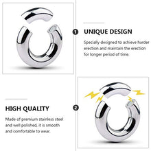 Load image into Gallery viewer, Healifty Penis Rings Delay Stainless Steel Lock Ring Men Delay Ejaculation Penis Ring Penis Restraint Supplies for Adult Men
