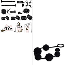 Load image into Gallery viewer, BDSM Kit Restraints 9PCS Sets &amp; Butt Plug with Silicone Anal Bead
