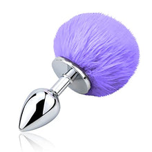 Load image into Gallery viewer, FST Anal Plug Trainer with Imitation Fluffy Bunny Tail, Stainless Steel Butt Plug Role Play Anal Sex Toys for Men Women Couples
