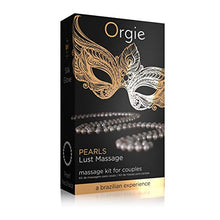 Load image into Gallery viewer, Pearls by Orgie. Sensual Massage Kit for Couples. Includes 1 Silk Glove 1 Fl Oz. Massage Gel, 1 Pearl Necklace, 1 Massage Guide
