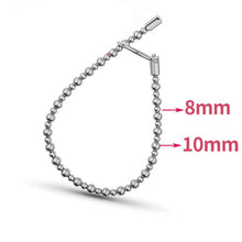 Load image into Gallery viewer, 13cm/18cm/27cm/35cm Long Metal Pull Beads Urethral Plug Man Penis Insert Stimulation Urethral Dilator Sex Toys for Men Horse Eye Urethral Stick (XL-6+8MM)
