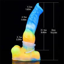 Load image into Gallery viewer, Realistic Vibrator G-spot Vibrating Dildo 10.23 Inch Squirting Luminous Silicone Bullet Vibrator with Suction Cup 10 Vibration Modes Rechargeable Dildo with Remote Control Adult Sex Toy for Women
