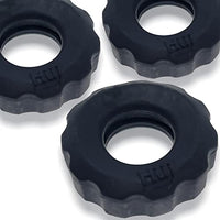 hnkyjunk Super HUJ, 3-Pack C-Rings Penis Rings, Tar ICE