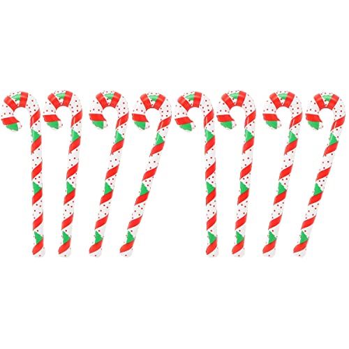 LUOZZY 8 Pcs Christmas Inflatable Candy Canes Xmas Inflatable Sticks Candy Canes Party Props (90CM Printed)