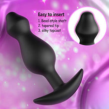 Load image into Gallery viewer, Anal Plug, Silicone Anal Beads Butt Plug for Comfortable Long-Term Wear Prostate Massager Sex Toy with Narrow Flared Base &amp; Long Neck for Men Women TJIJP
