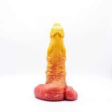 Load image into Gallery viewer, Ryoto Dragon Suction Cup Fantasy Dildo - Tiger Orange/Scarlet Red Color Scheme - Handmade in The USA - Adult Toys, Sex Toys (Mini)
