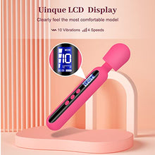 Load image into Gallery viewer, Sullmate Large Size Vibrators LCD Vibratorers for Woman, Quiet Strong Massager Gun, Handheld Womens Vibrating Massager, 10 Modes &amp; 4 Speeds, Vibrating for Her Pleasure Couples(Pink)
