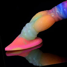 Load image into Gallery viewer, 8 Inch Luminous Dog Dildo Silicone Simulation Animal Dog Penis with Suction Cups Adult Sex Toys Full Body can be Luminous Male and Female Fun Anal Plug
