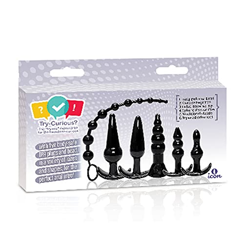 Adult Sex Toys Try-Curious Plug Kit Black