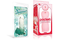 Load image into Gallery viewer, Sexy Gift Set Bundle of Shades, Small Jelly TPR, Gradient Dong, Emerald and Icon Brands Pocket Pink, Mini Ass Masturbator
