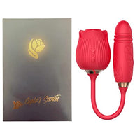 Women's Rose Shaped 2 in 1 Rose Vibrator