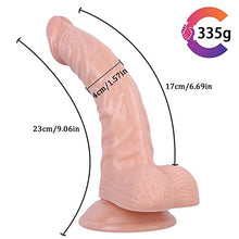 Load image into Gallery viewer, Didldos Realistic Dildo Curved and Firm. Realistic Penis and Suction Cup Base for Hands-Free Play, Adult Sex Toys Vagina G-spot and Anal Fetish 9&quot; (Color : Yellow)
