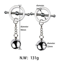 Load image into Gallery viewer, Nipple Clamps for Women Men, Adjustable Weight Metal Nipple Clamps for Women, Nipple Clips Non Piercing Nipple Clamps Sex Pleasure, Jewelry Steel Metal Adult Sex Toys (K)
