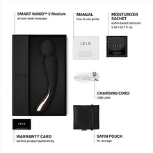 Load image into Gallery viewer, LELO Smart Wand 2 Medium Personal Wand Massager Tension Releasing Muscle and Body Massager, Waterproof &amp; Wireless Rechargeable Wand, Black
