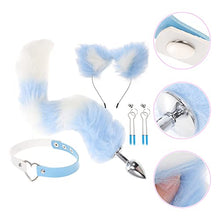 Load image into Gallery viewer, SOSOPORT Faux Rabbit Fur Tail Toy Plug Stainless Steel for Cosplay Party Night Costume for Women Men
